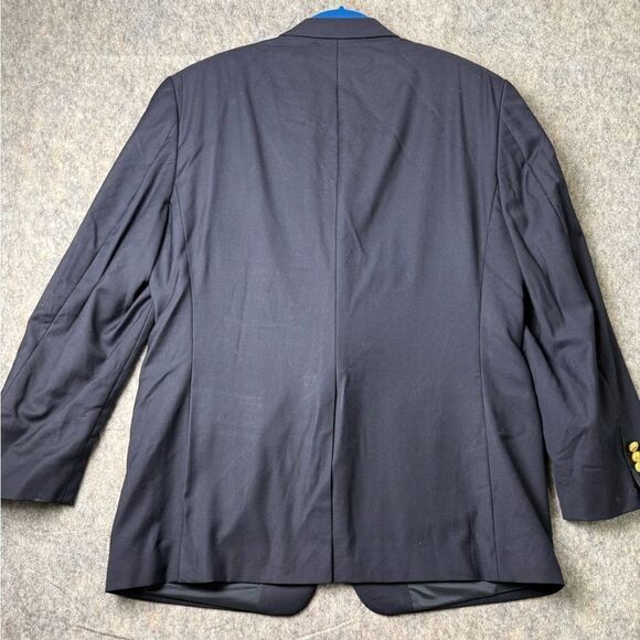 Lauren Ralph Lauren Blazer Men's 41 R Navy Blue Wool Gold Buttons - Picture 8 of 10